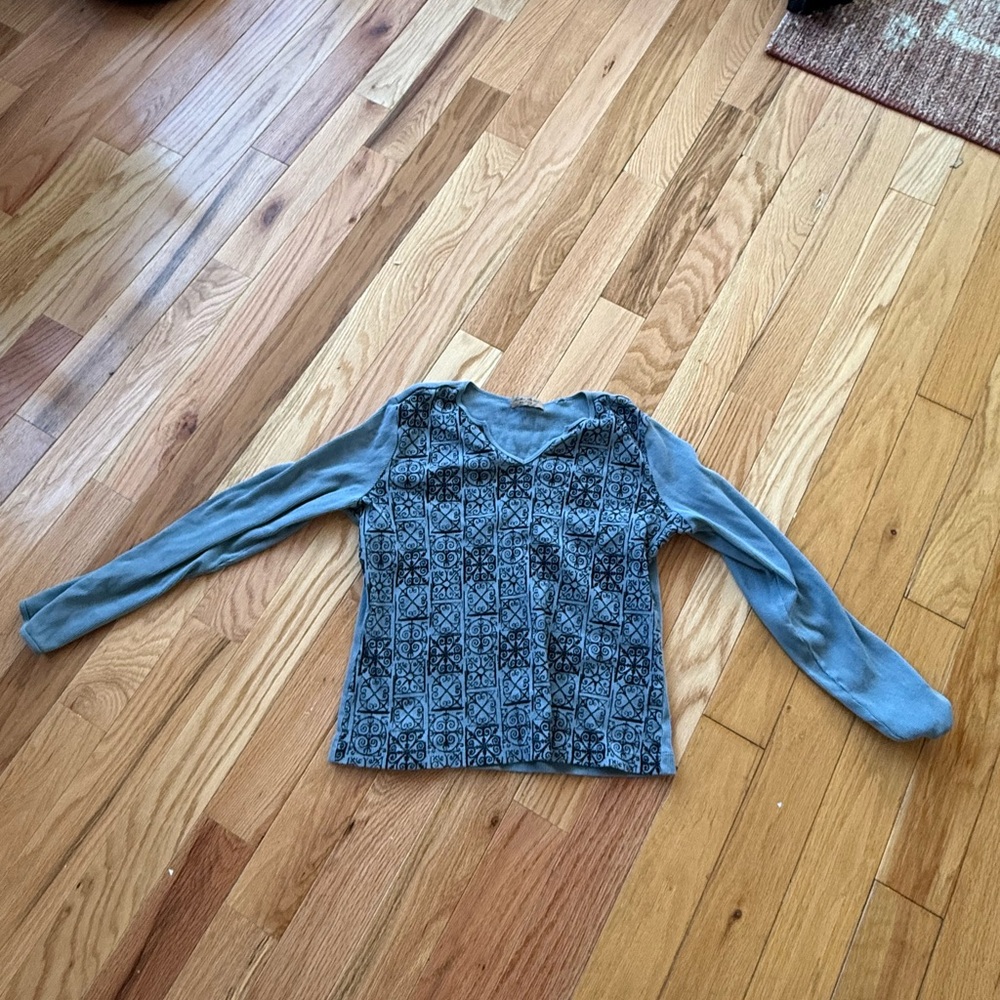 re:named Ribbed Blue Top - Picture 5 of 7